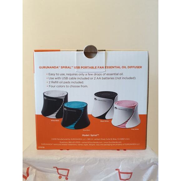 Essential Oil USB Portable Fan Diffuser w/ Himalayan Cedarwood Oil by GuruNanda - Picture 2 of 2